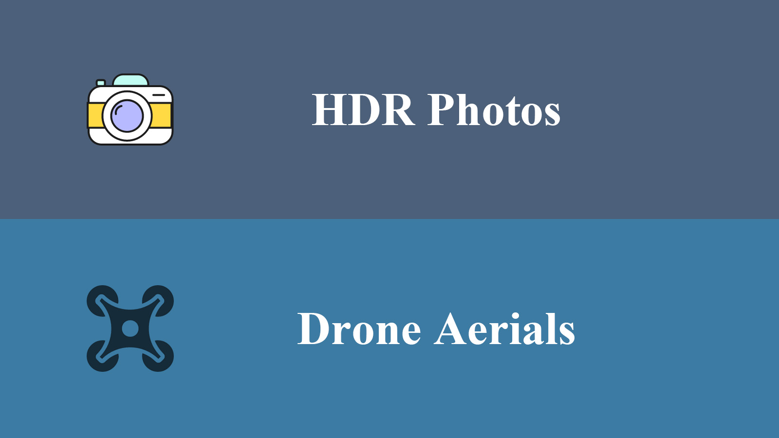 HDR Photos<br> + Drone<br>